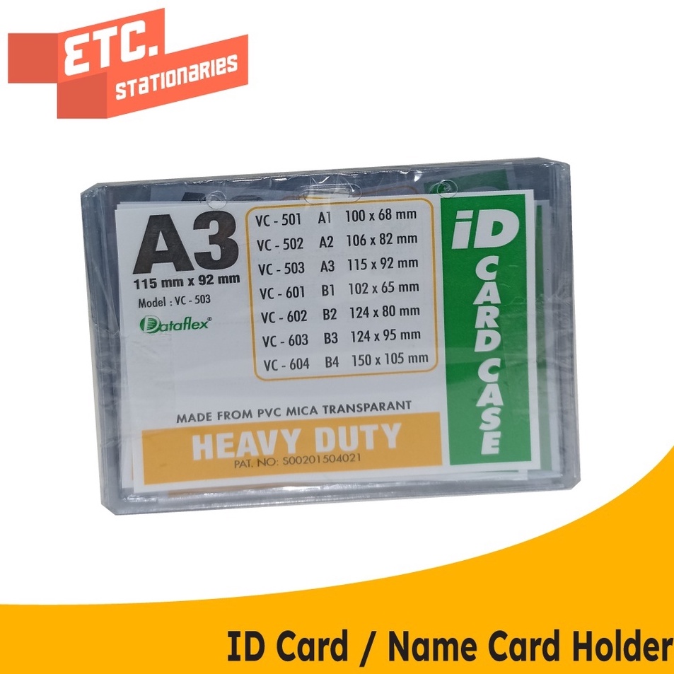 

Best Promote Dataflex ID Card A3 Case Plastik Mika Name Tag Holder VC53