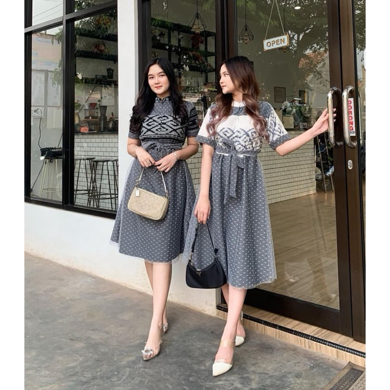 DRESS TENUN DOTY DRESS KONDANGAN TENUN IKAT ORY TROSO JEPARA TUNIK