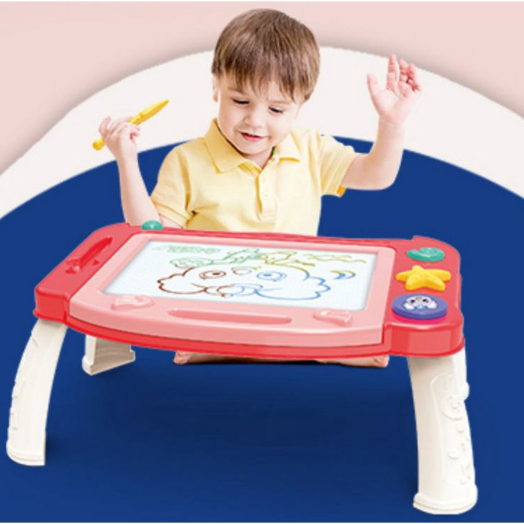 

Serba Unik Tma Mainan Basic Learning Table 3 in 1 Kotak Warna Painting board Meja Papan tulis magnetic AnakAnak