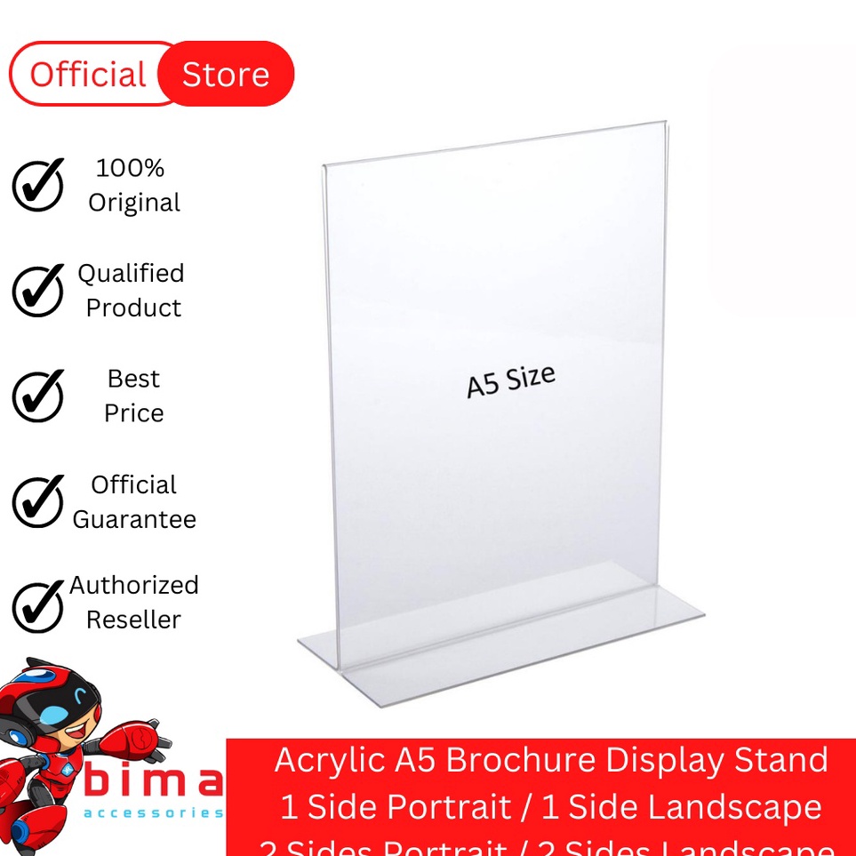 

Langsung Miliki AcrylicAkrilik Brosur Stand A5 Series