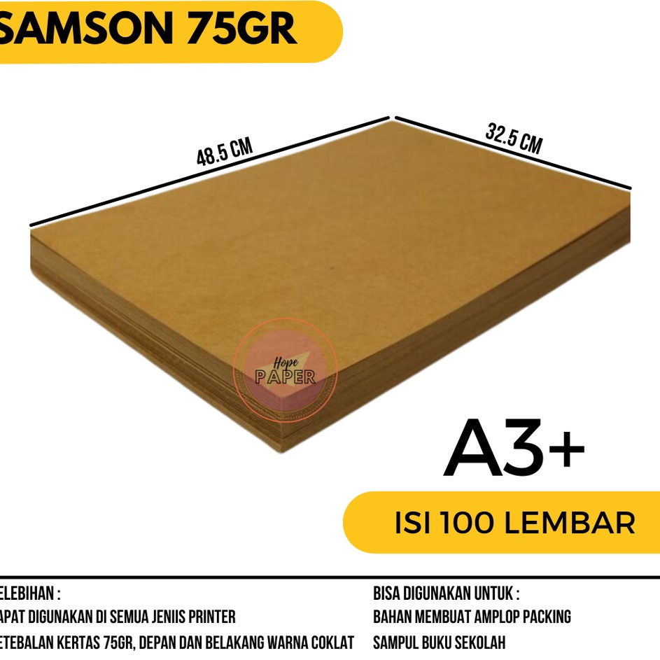 

Pasti Update Kertas Samson A3 isi 1 lembar Kertas Samson A3 Plus