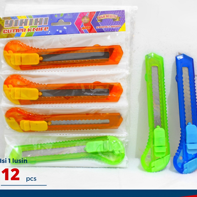 

Borong Buruan 12 pcs CUTTER BESAR KECIL KATER MURAH BENING L 5 YAHAHA YIHIHI YAMAT