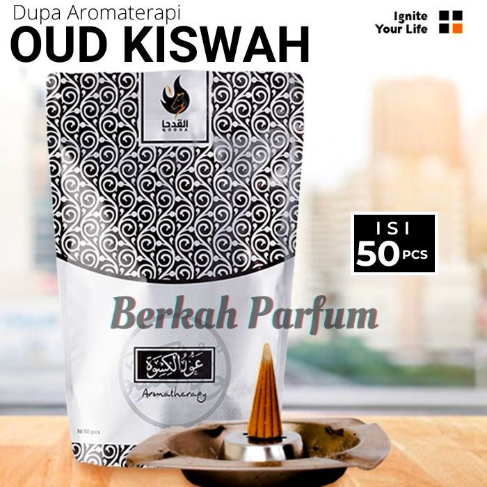 Dupa Kerucut Qodha Isi 50 Oud Kiswah/Dupa Wangi Arab/Dupa Aromaterapi/Pengharum Ruangan/Aromatherapy