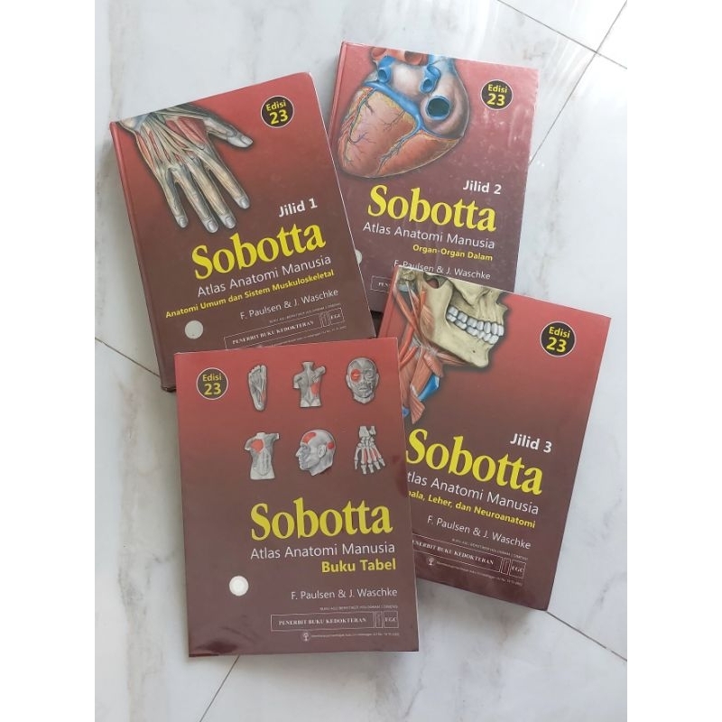 Buku Atlas Anatomi Manusia Sobotta edisi 23 Jilid 1-4 (Original, second/bekas)