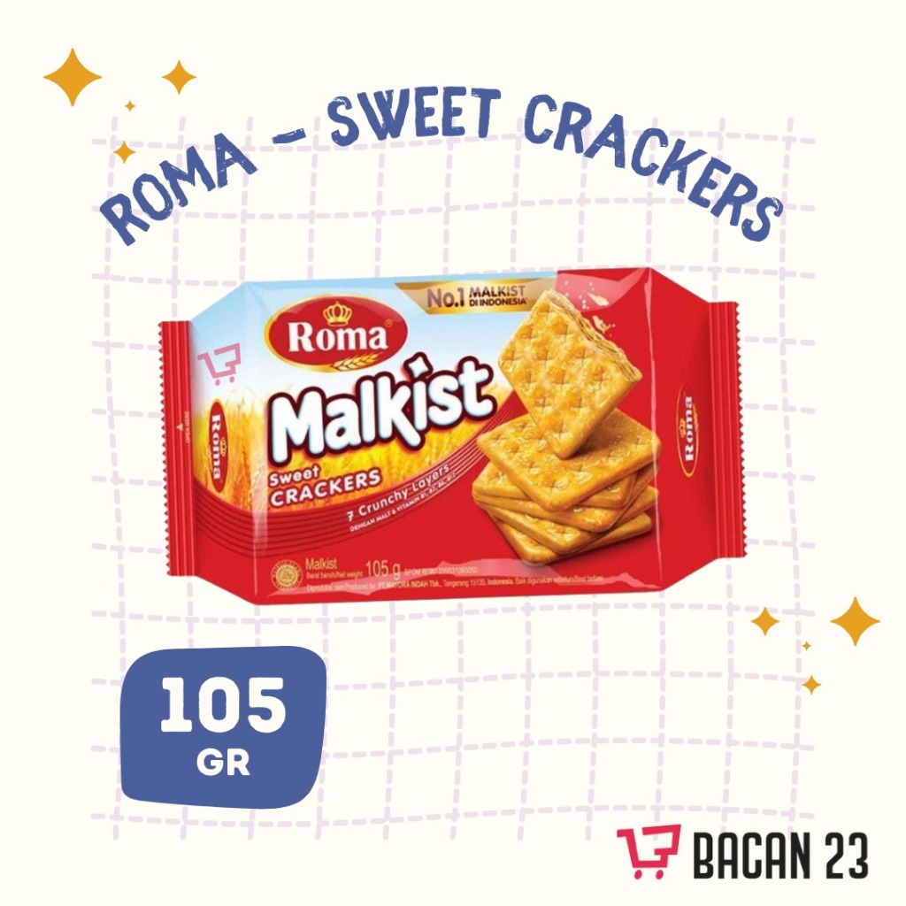 

Biskuit Roma Malkist Sweet Crackers (105 Gr) / Malkist Roma - Malkist 7 Crunchy Layers