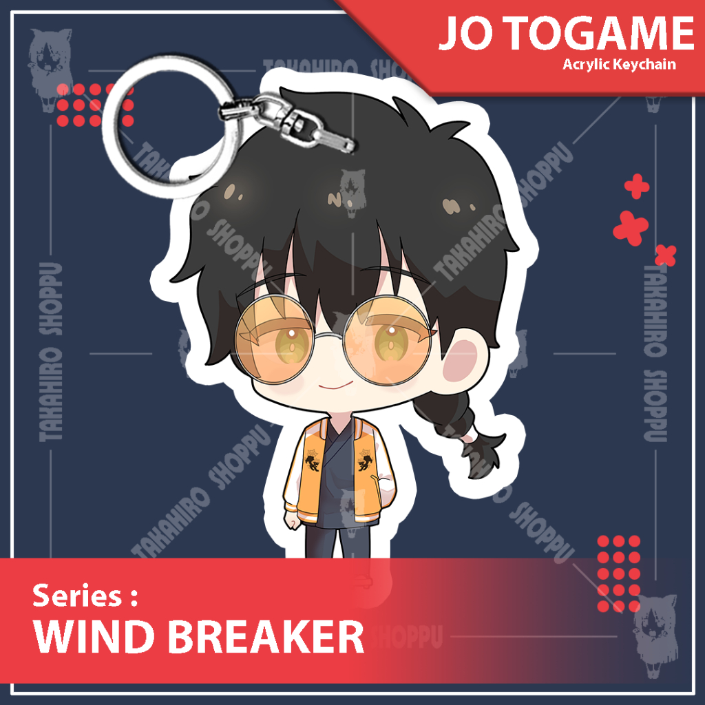 Ganci / Gantungan Kunci / Keychain Akrilik Wind Breaker JO TOGAME