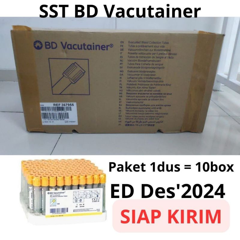 BD Vacutainer SST II Advance / Tabung BD Vacutainer SST 5mL * 13 x 100 (1Dus)