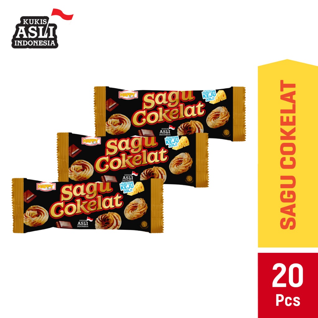 

Happy Time Kukis Sagu Cokelat (1 Pack isi 20 Pcs)