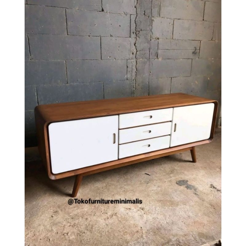 Bufet tv minimalis , bufet tv kayu jati, bufet tv retro kayu jati, bufet tv retro minimalis