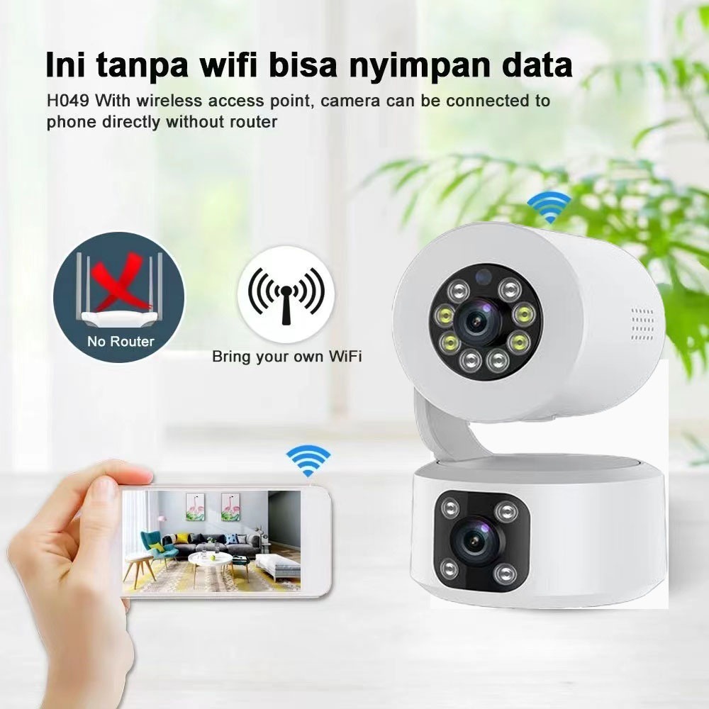 Tixvision CCTV iCam365 6MP 360° Wifi Lensa Ganda Indoor Kamera Pintar FHD HK8404A Wireless CCTV"HK84