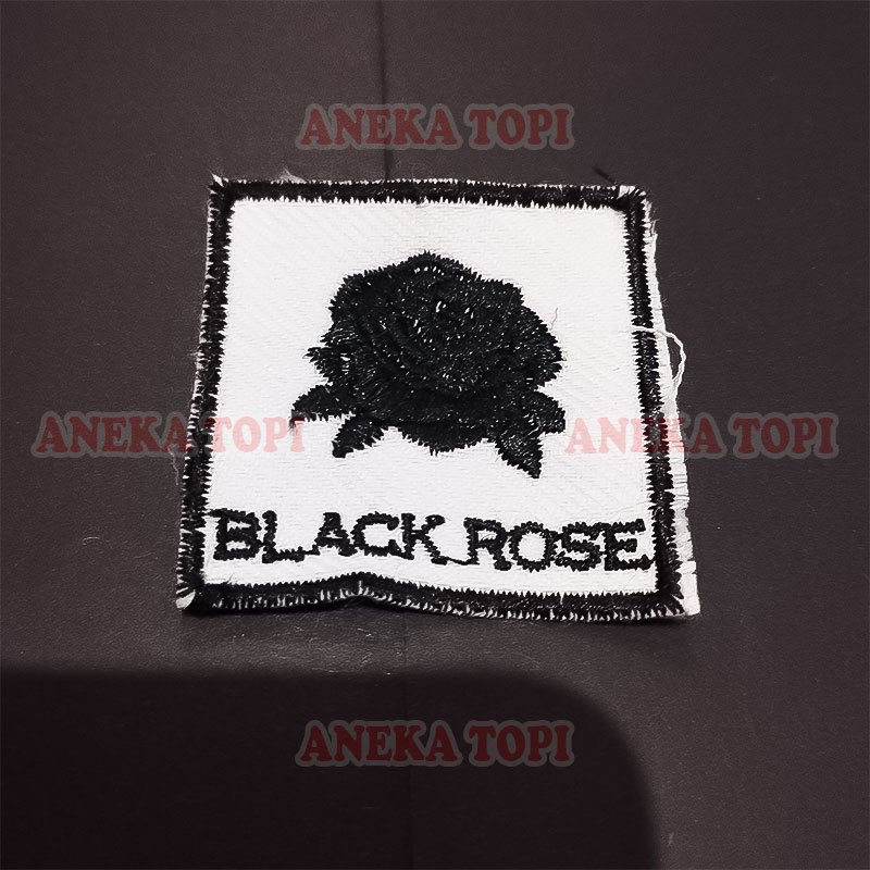 Bordir Black Rose Tanda Regu Pramuka Bet Bordir Tanda Regu Pramuka Mawar Hitam - Aneka Topi