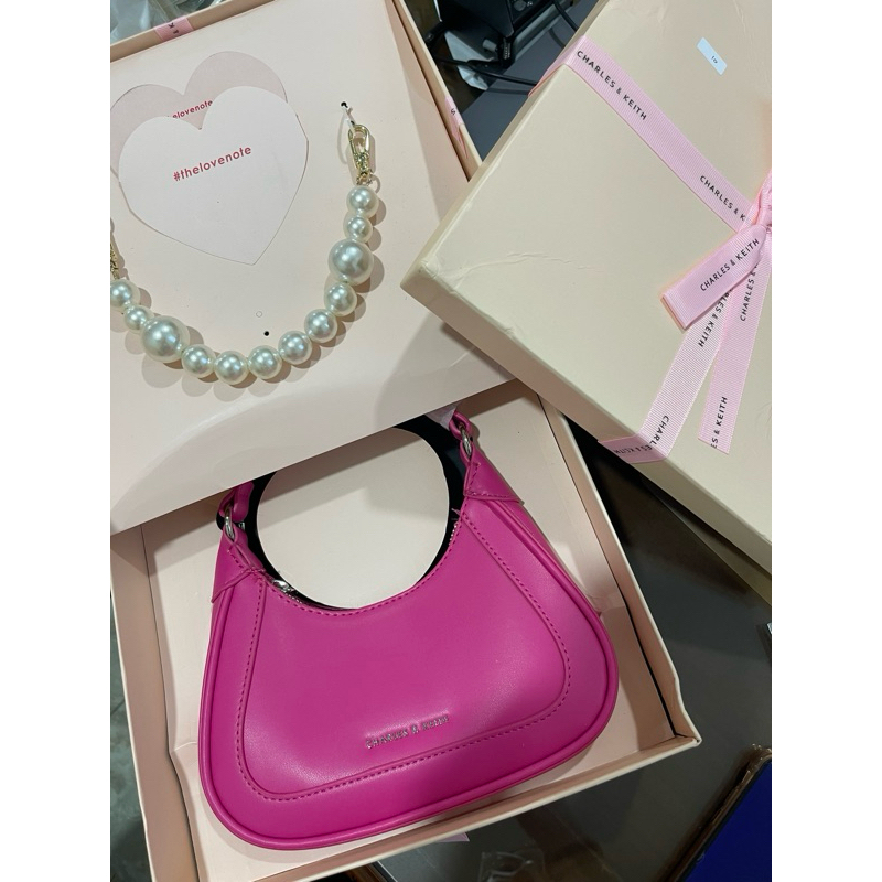 tas charles & keith bag ck cekong pink magenta fanta fuschia fusia pink barbie limited edition ck co