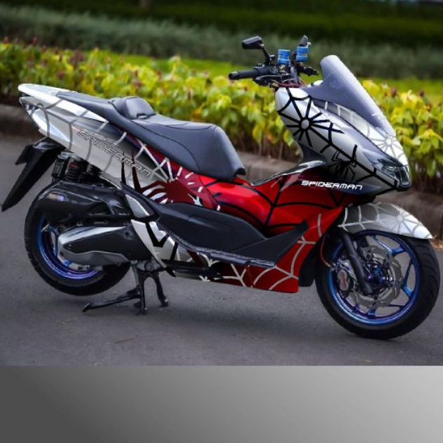 Decal variasi striping stiker motor honda pcx 150/160 cc design motif Spider