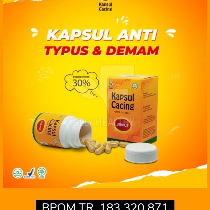 KAPSUL CACING VERMUS BPOM ASLI ISI 12 KAPSUL