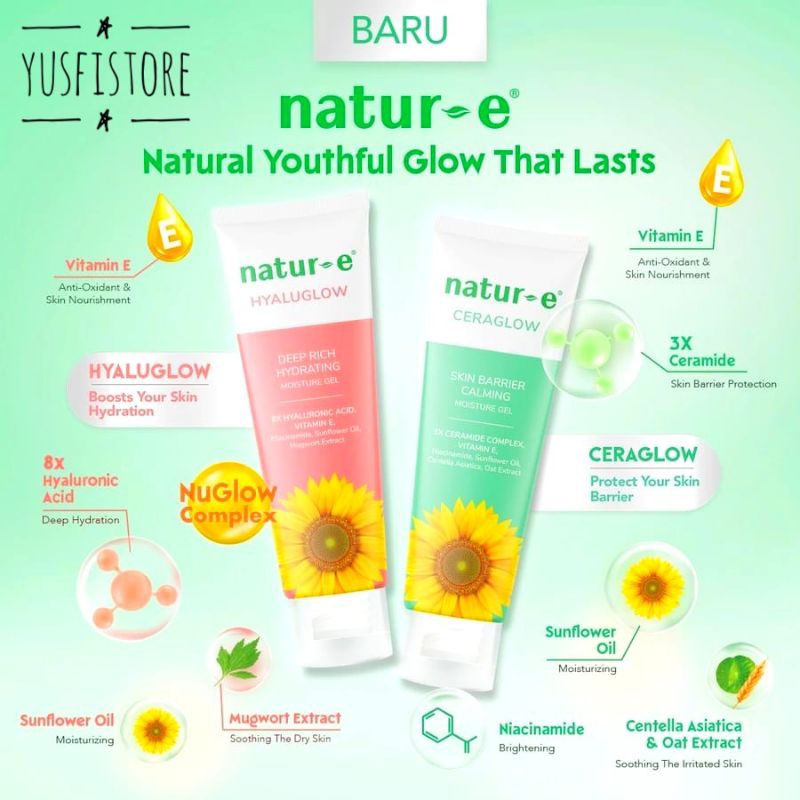 Natur E Moisturizer Natural Glow Natur E Ceraglow Hyaluglow Pencerah Kulit Pelembab