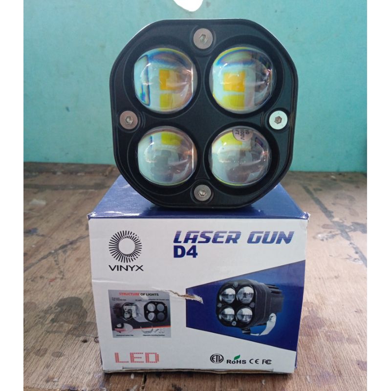 Lampu Tembak Led Sorot Laser Gun D4 Motor Mobil