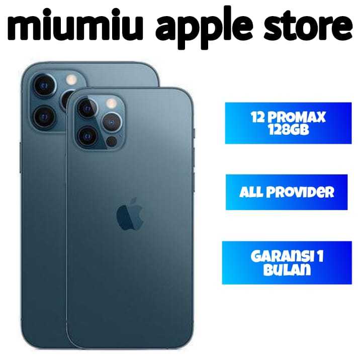 iPhone 12Pro Max 128GB Bekas Second Original100% All Sim Silent Fullset Mulus Hp 3utools All Green