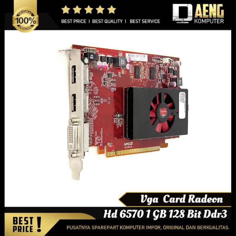 VGA AMD Radeon HD 6570 1 GB 128 Bit DDR3 Profil Standar