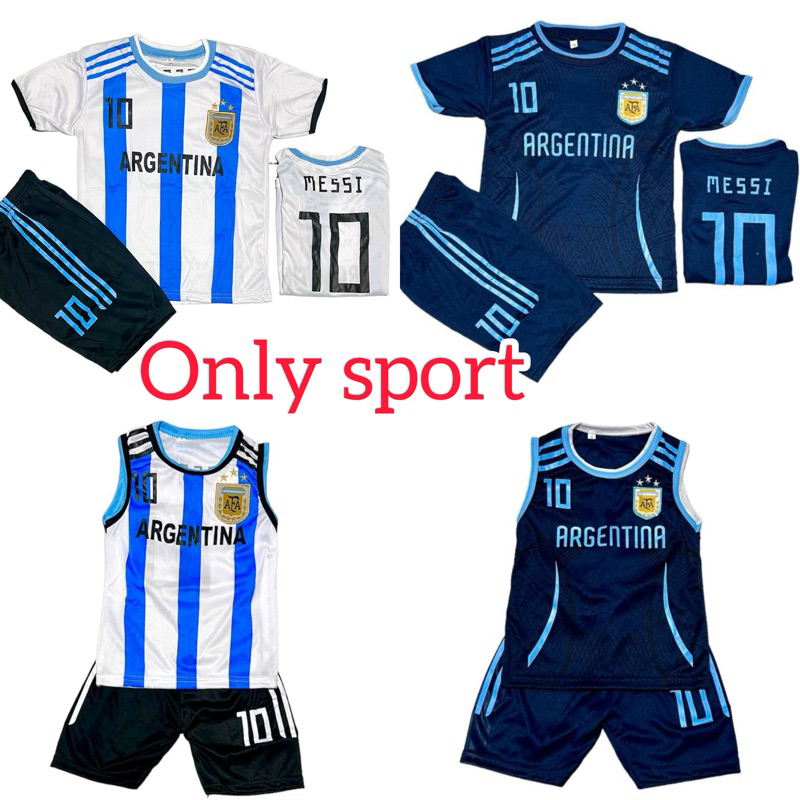 SETALAN BAJU BOLA ANAK ARGENTINA/KAOS BOLA SINGLET ANAK/BAJU BOLA ANAK LAKI