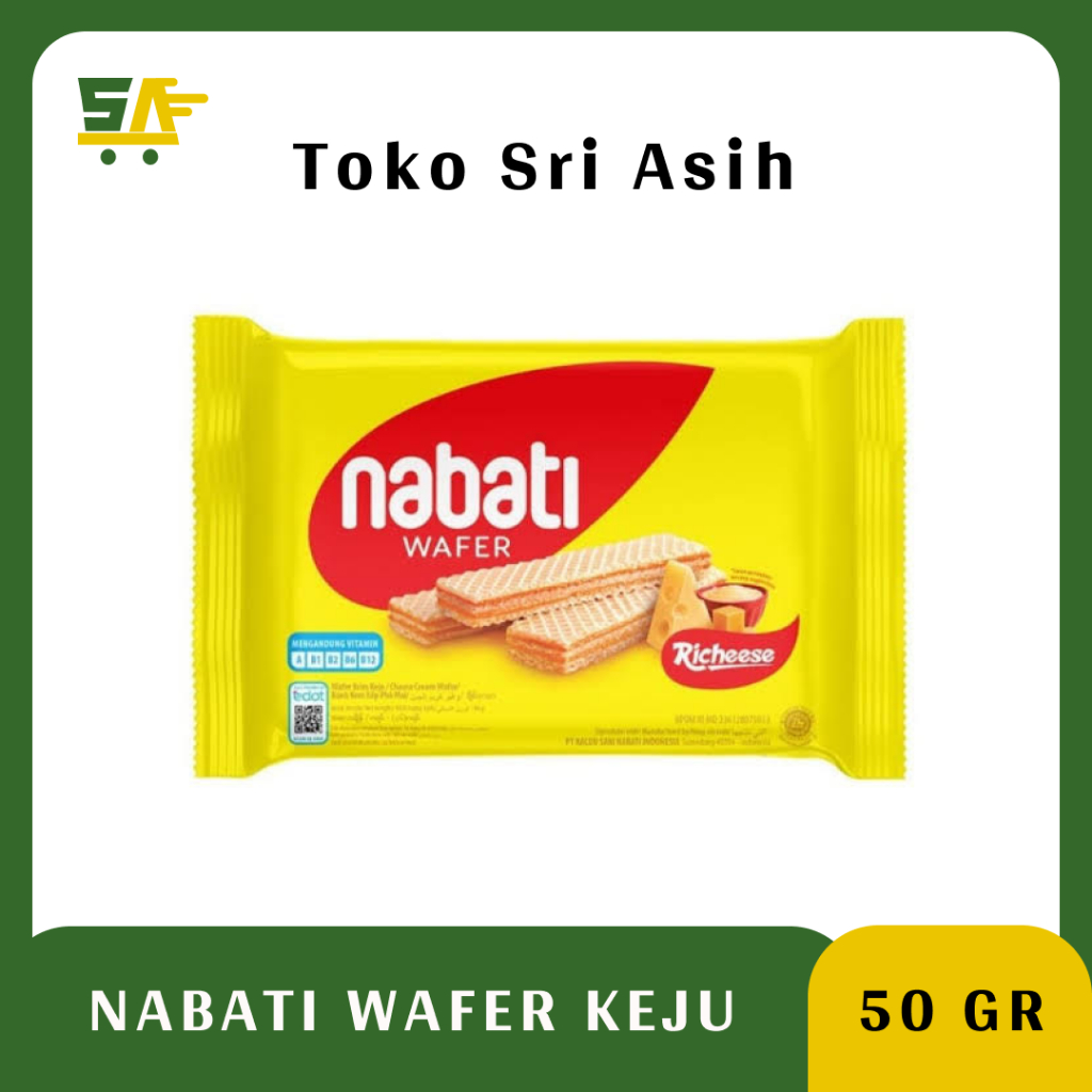 

Nabati Wafer Keju 50Gr - Nabati Wafer - Wafer Keju - Cemilan Keju- Snack Keju