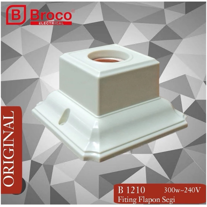 BROCO Fitting Plafon Segi Broco / Fitting Lampu Broco