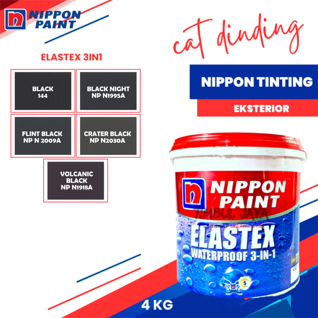LENGKAP Nippon Elastex Anti Bocor 4 kg / elastex 4 kg / cat tembok luar rumah anti air / cat tembok 