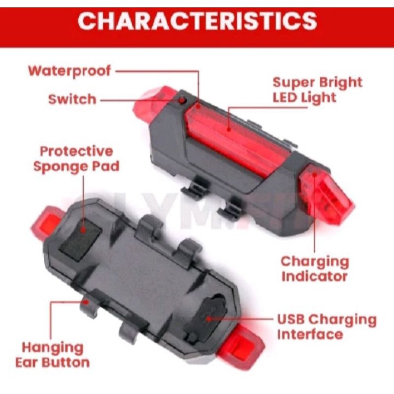 LAMPU LED sepeda kedip-kedip
