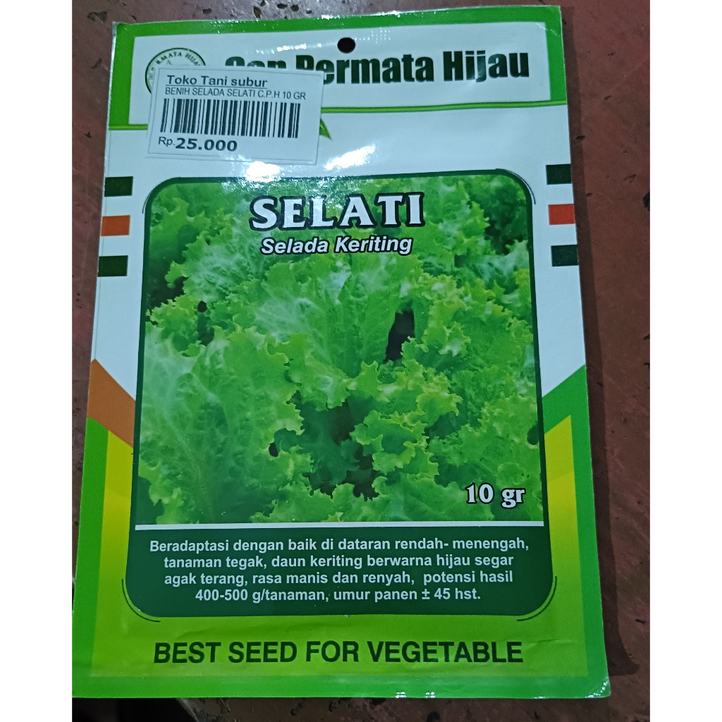 

BENIH SELADA SELATI CAP PERMATA HIJAU 10 GR PT GILANG UTAMA SEJAHTERA