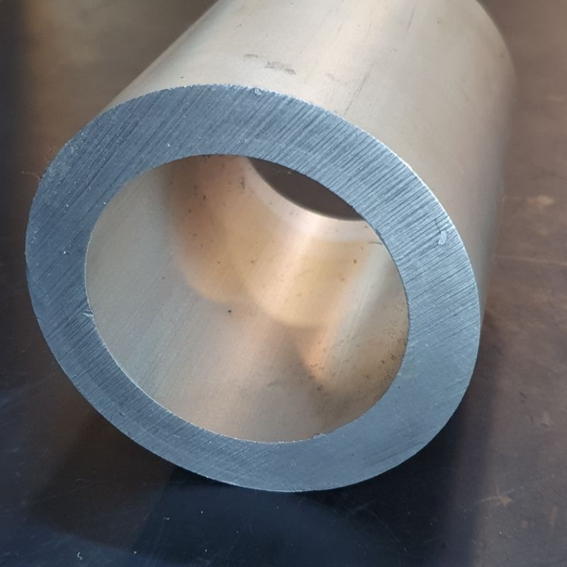 Pipa Alumunium / Aluminium 6063 OD 89 mm x ID 63.5 mm Tebal 12.7 mm Harga panjang per 10 cm • 15 cm 