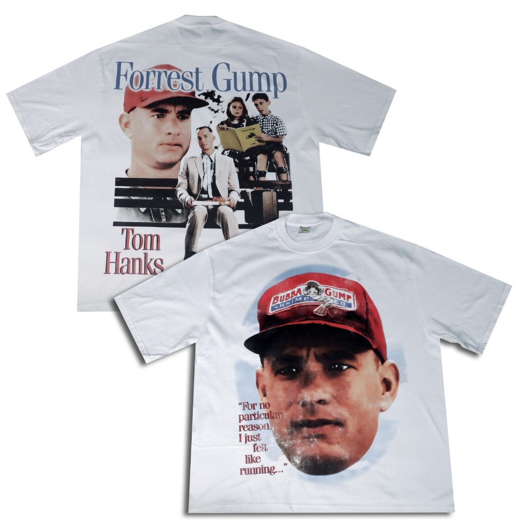 FORREST GUMP TOM HANKS MOVIE FILM ACTOR CINEMA KAOS OVERSIZE TSHIRT COMBED #MOVIECATALOG