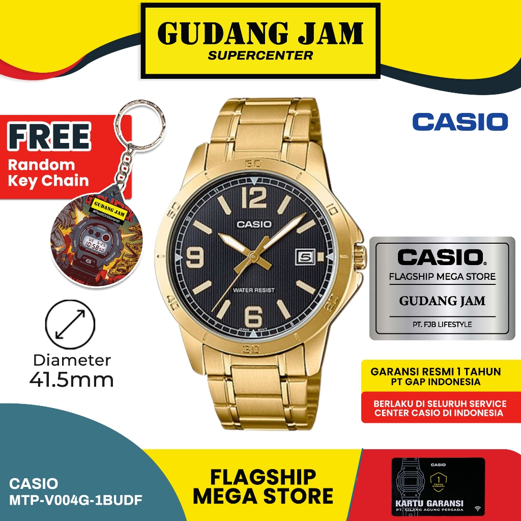 Jam Tangan Casio MTP-V004G-1BUDF MTP-V004G MTP-V004 MTPV004G MTP V004G SLF