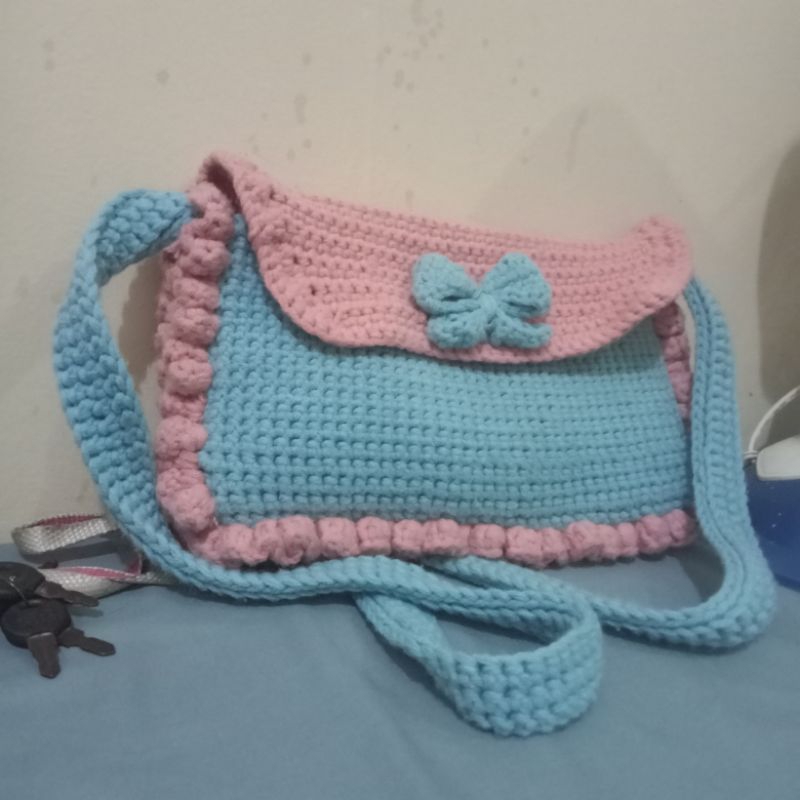 Homemade crochet bag/tas rajut ala pinterest