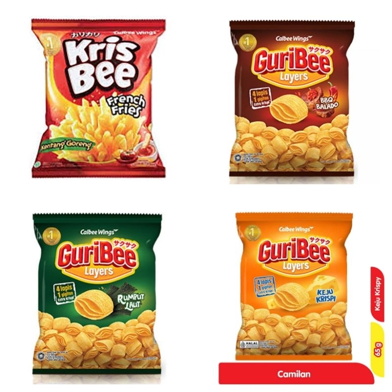 

GuriBee Snack 65 Gram dan KrisBee Snack Kentang 68 Gram