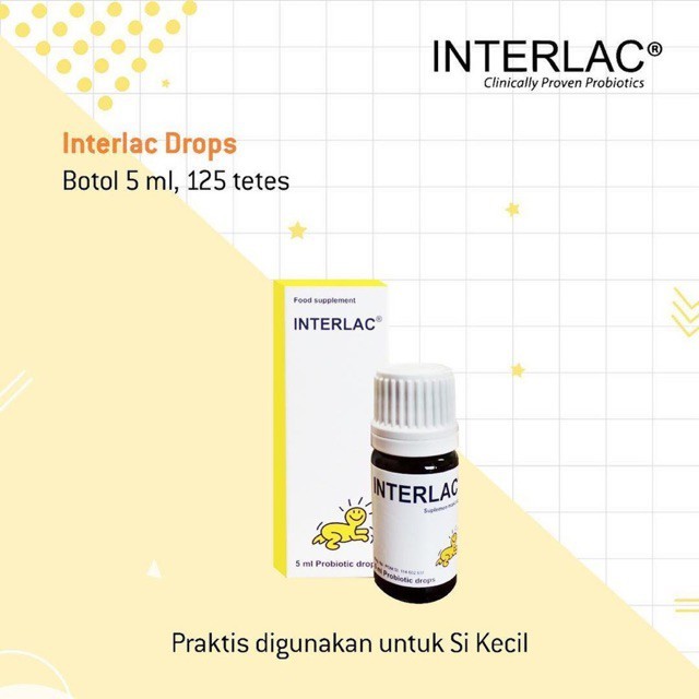 INTERLAC Drops Drop Probiotic 5ml (Vitamin Anak Bayi)