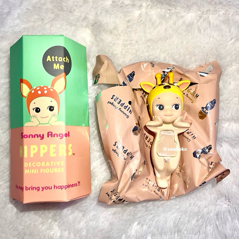 SONNY ANGEL ANIMAL HIPPERS SERIES HIPPER UNSEALED GIRAFFE WITH BNF UNUSED BOX AND FOIL READY INA SON