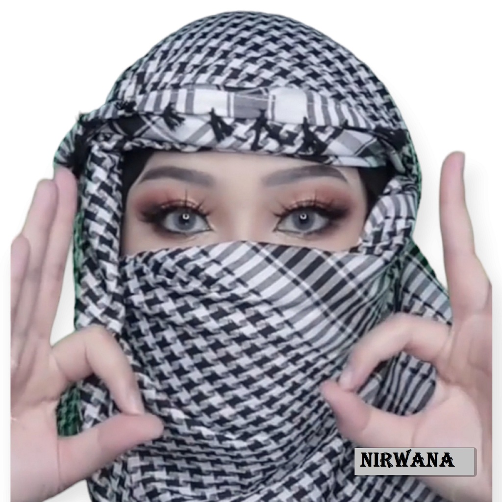 Sorban Wanita Arab Hijab Wanita Palestine Rumbai