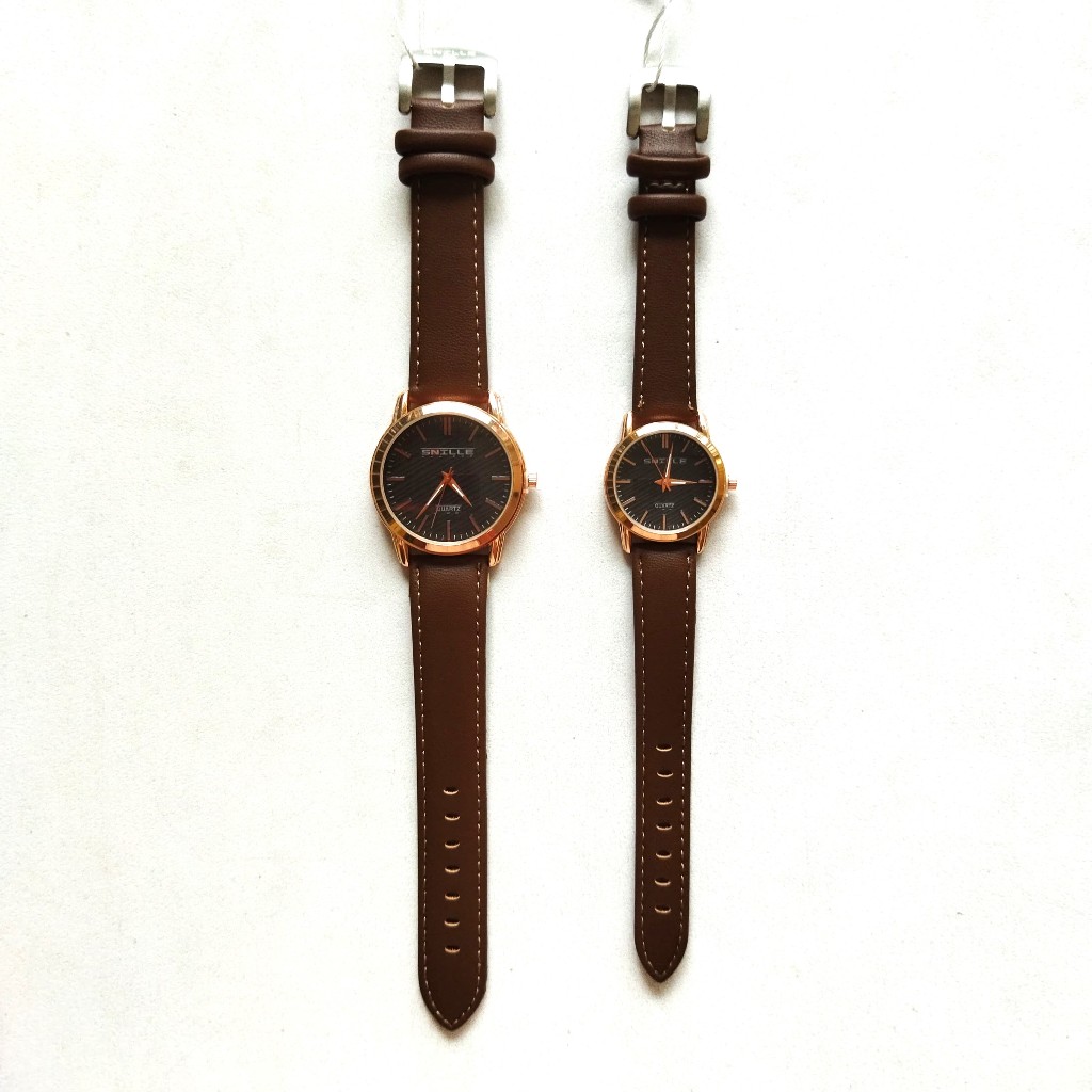 ANNYEONG HASEYO GIFT SHOP | Jam Tangan Snille Couple N1157G N1157L (AH) | Jam Tangan Analog | Tali S