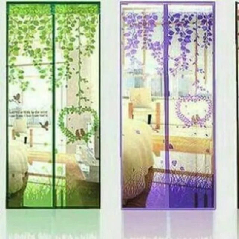 Tirai Magnet Motif Anti Nyamuk| Tirai Pintu | Hordeng Pintu
