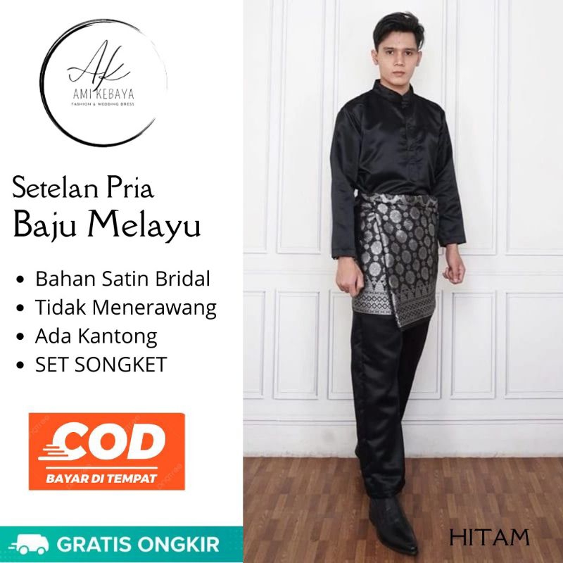 Setelan Baju Melayu Pria | Baju Melayu Pria Kekinian | Set Baju Melayu | Setelan Pria Dewasa