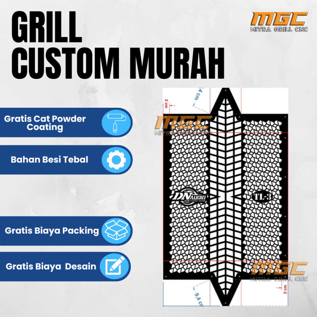 Grill sound Motif UAP Custom Audio Sound System - GRATIS DESAIN TERLARIS
