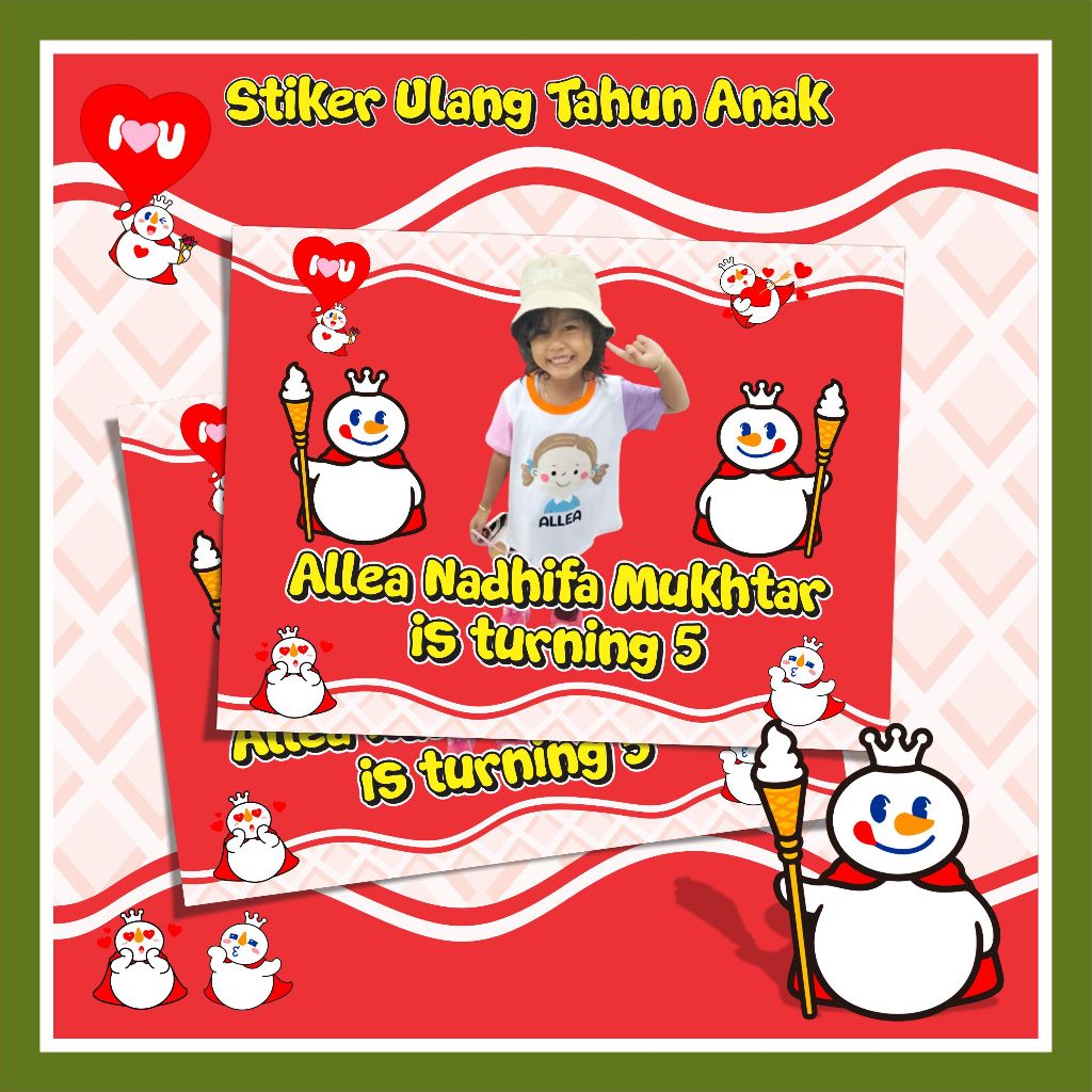 

Stiker Ulang Tahun Anak Sticker Birthday Ultah Girl