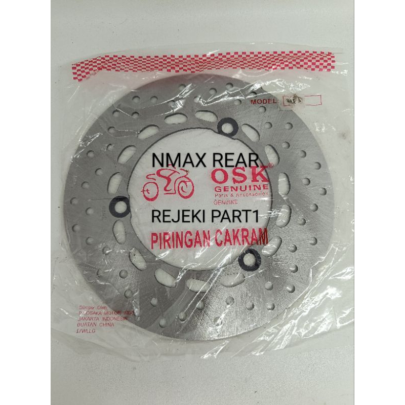 PIRINGAN CAKRAM BELAKANG NMAX / NMAX REAR / NMAX 150 BELAKANG PIRING REM CAKRAM BELAKANG (OSK)