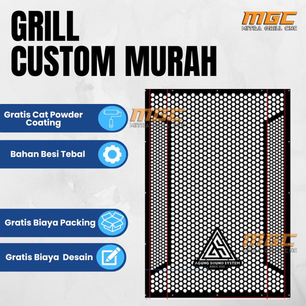 GRILL SOUND CUSTOM - Tutup Ram Speaker Murah Berkualitas
