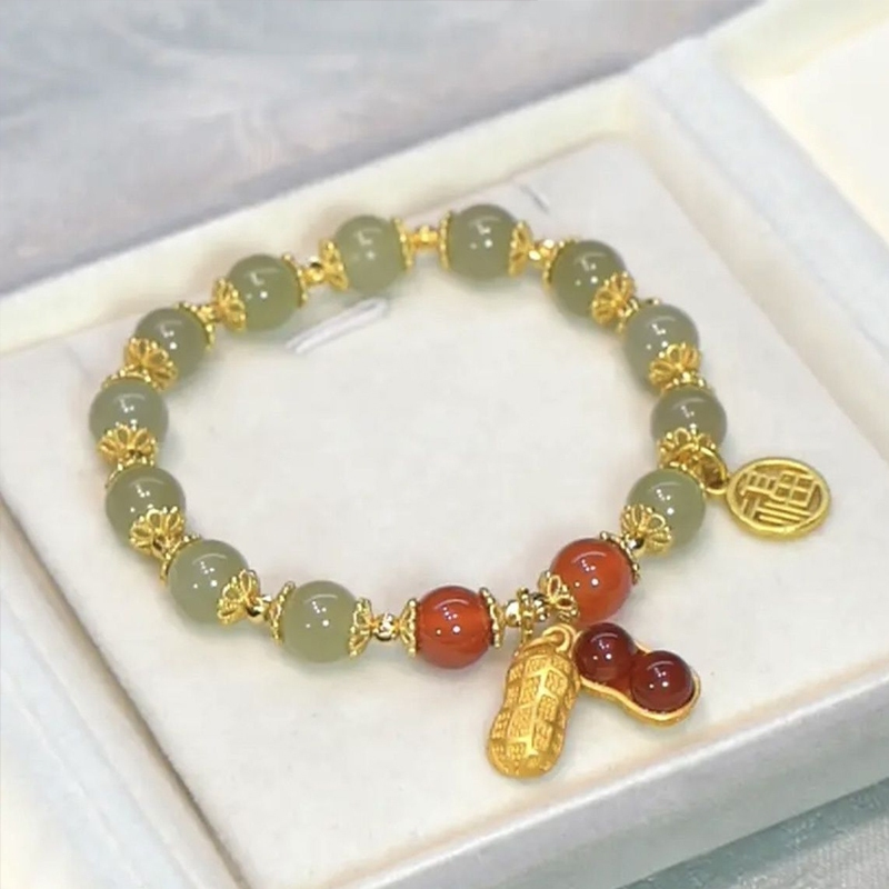 IQO COD Gelang Bracelet Kacang Merah Bracelets Perhiasan Bracelet Wanita Gelang Kristal gelang kacan