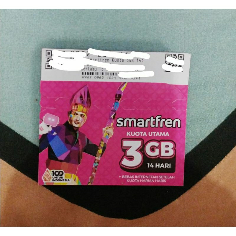 Perdana Smartfren no Cantik 3 Gb 14 Hari (SEGEL) ex 12/26