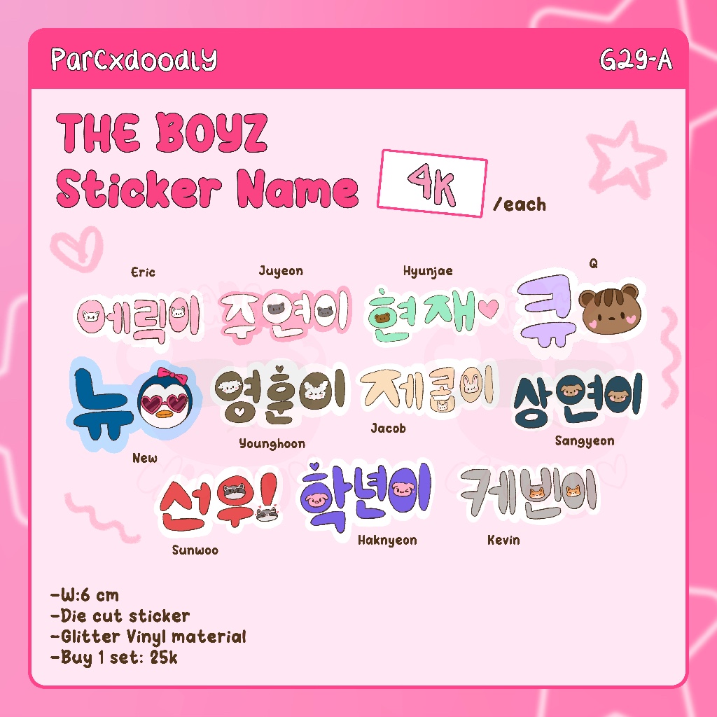 

The Boyz TBZ Sticker Name Doodle