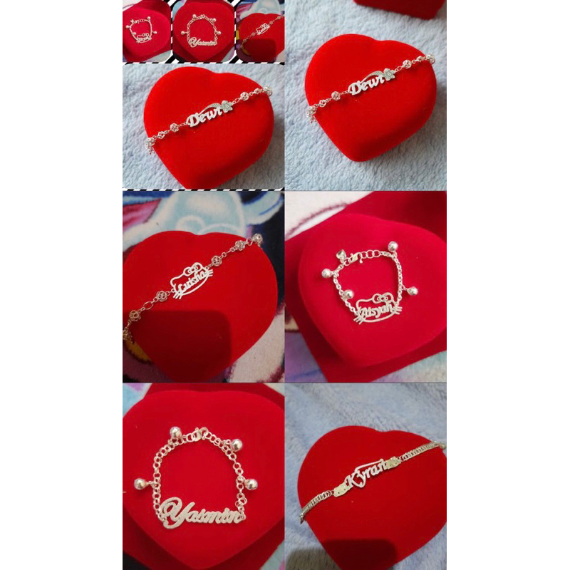 Gelang Custome Nama anak&dewasa Perak
