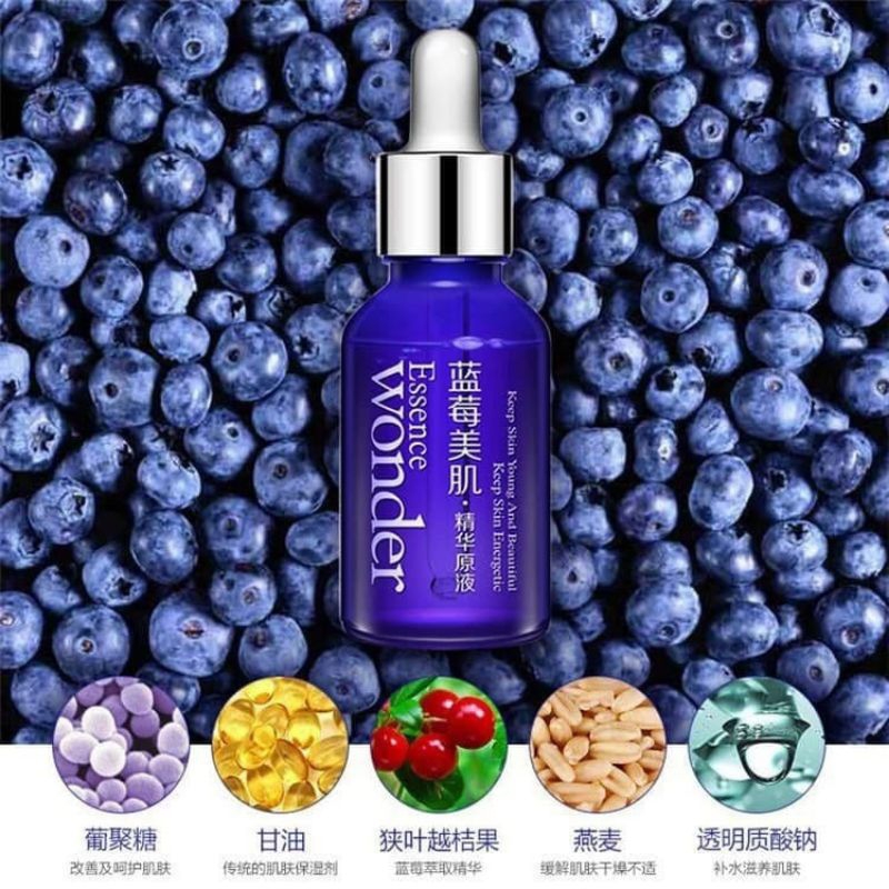 BISA COD - BPOM BIOAQUA SERUM WONDER ESSENCE BLUEBERRY LIGHTENING / SERUM WAJAH