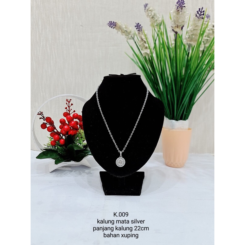 SS 009 KALUNG MATA DIAMOND SILVER BAHAN XUPING ANTI KARAT
