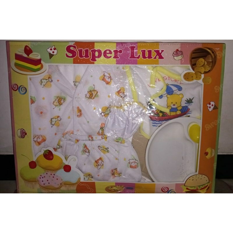 Set Baby Gift Super Lux Set Pakaian Hadiah Kado Bayi Baru Lahir Lahiran Hampers Ex Kado